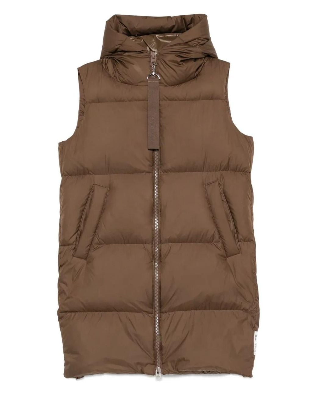 Marc O' Polo Brown Hooded Quilted Vest