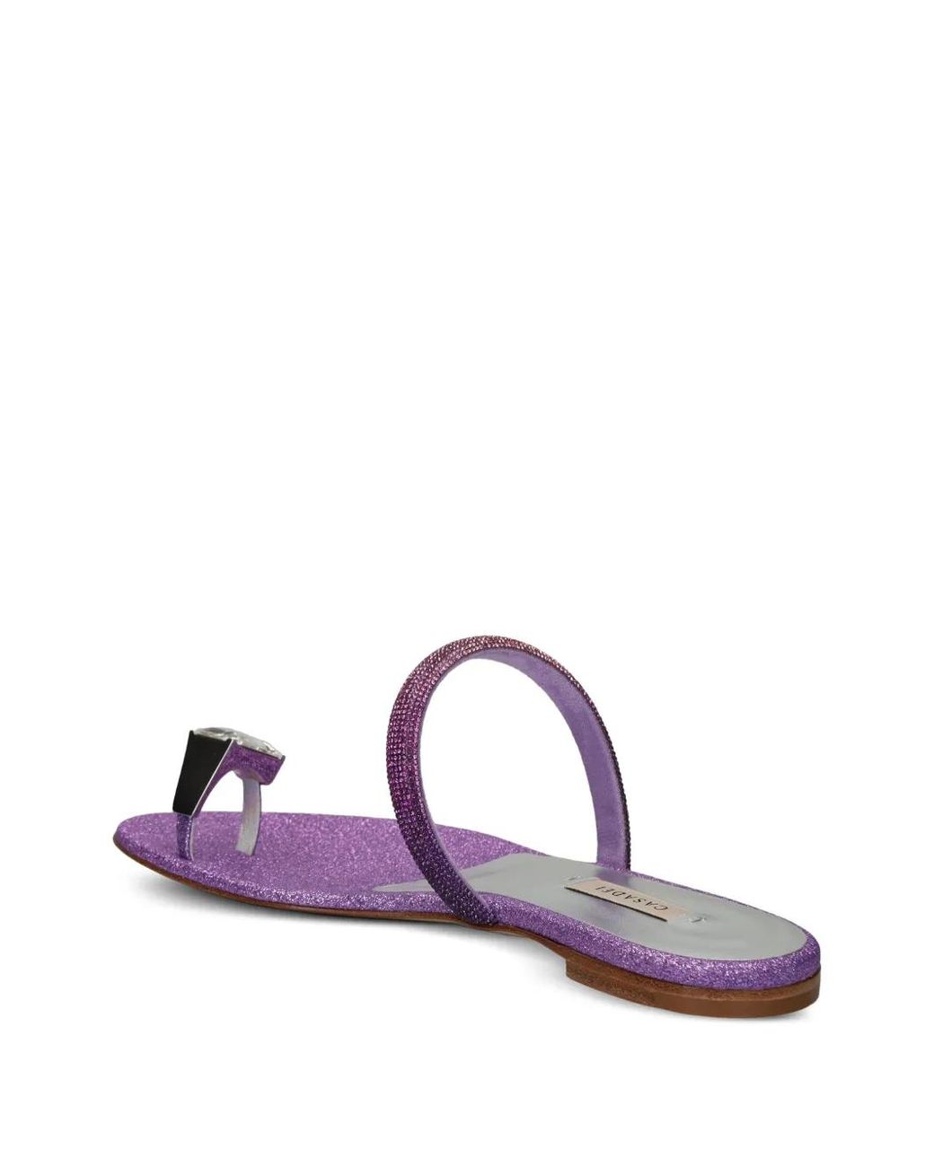 Casadei Purple Ring-Detail Slides