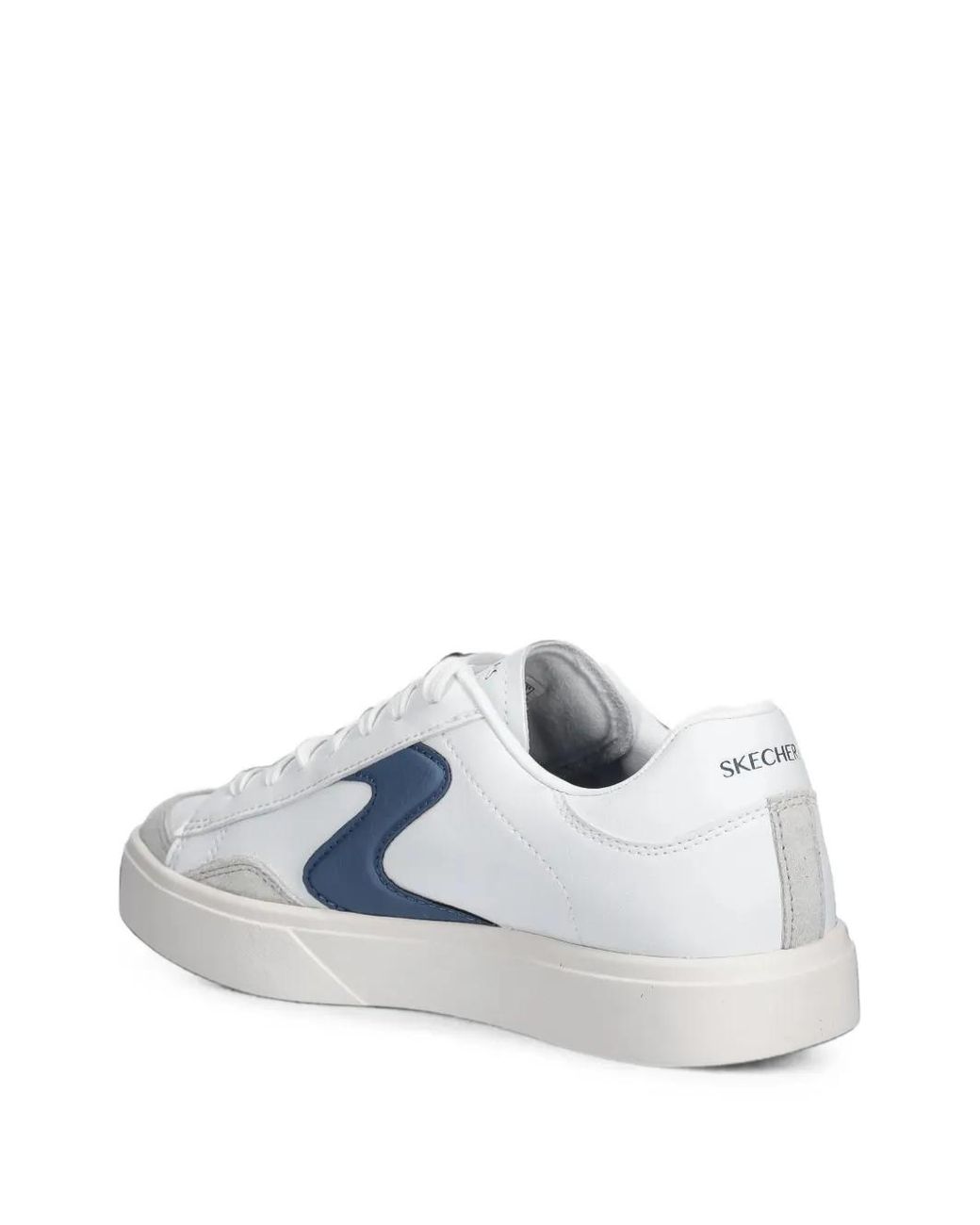 Skechers White Eden Lx Leather Panelled Sneakers