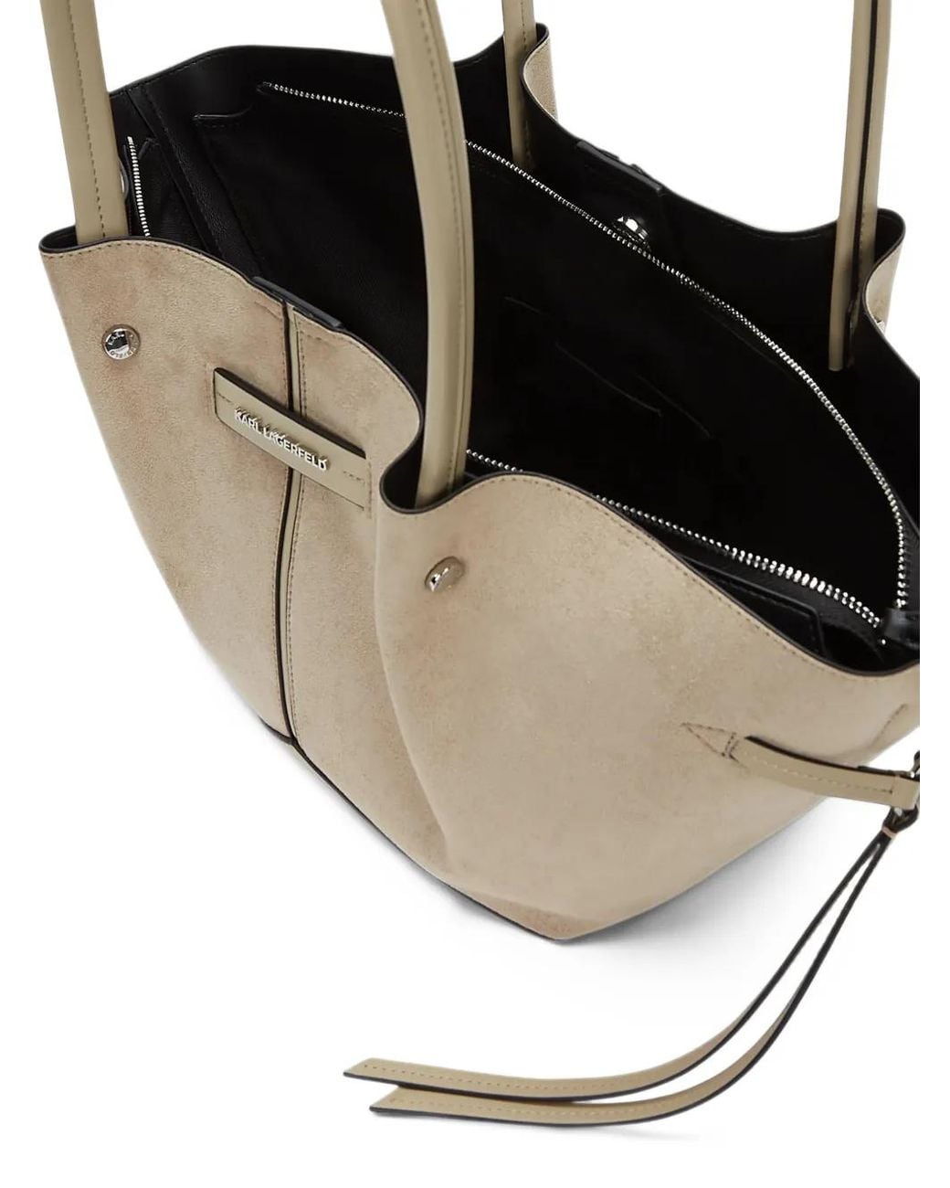Karl Lagerfeld White K/Pierced Tote Bag