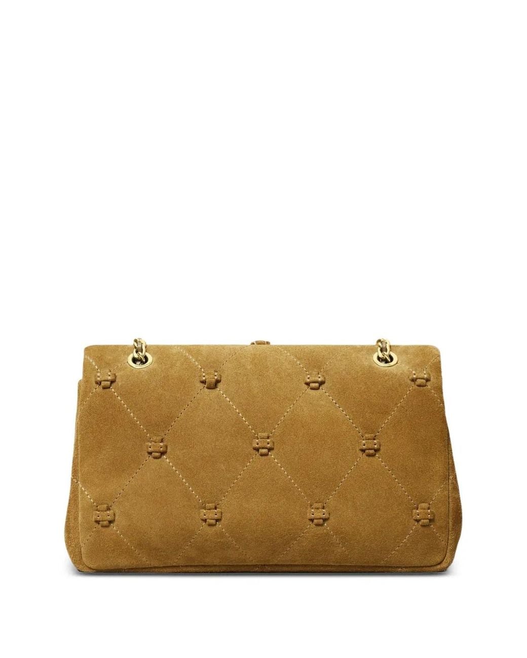 Tory Burch Natural Small Bunny Knot Suede Shoulder Bag