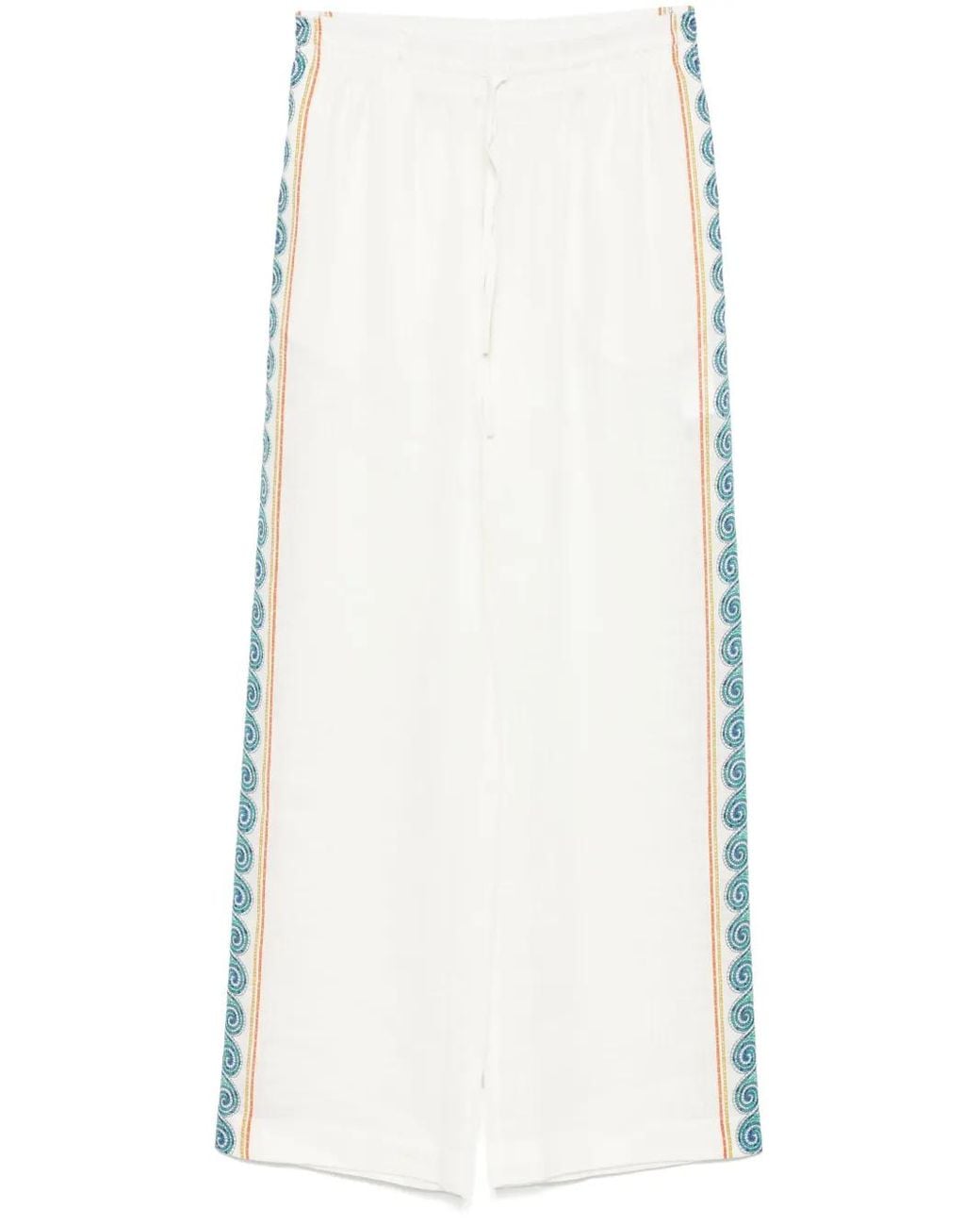 Casablanca White Greco Wave Trousers for men