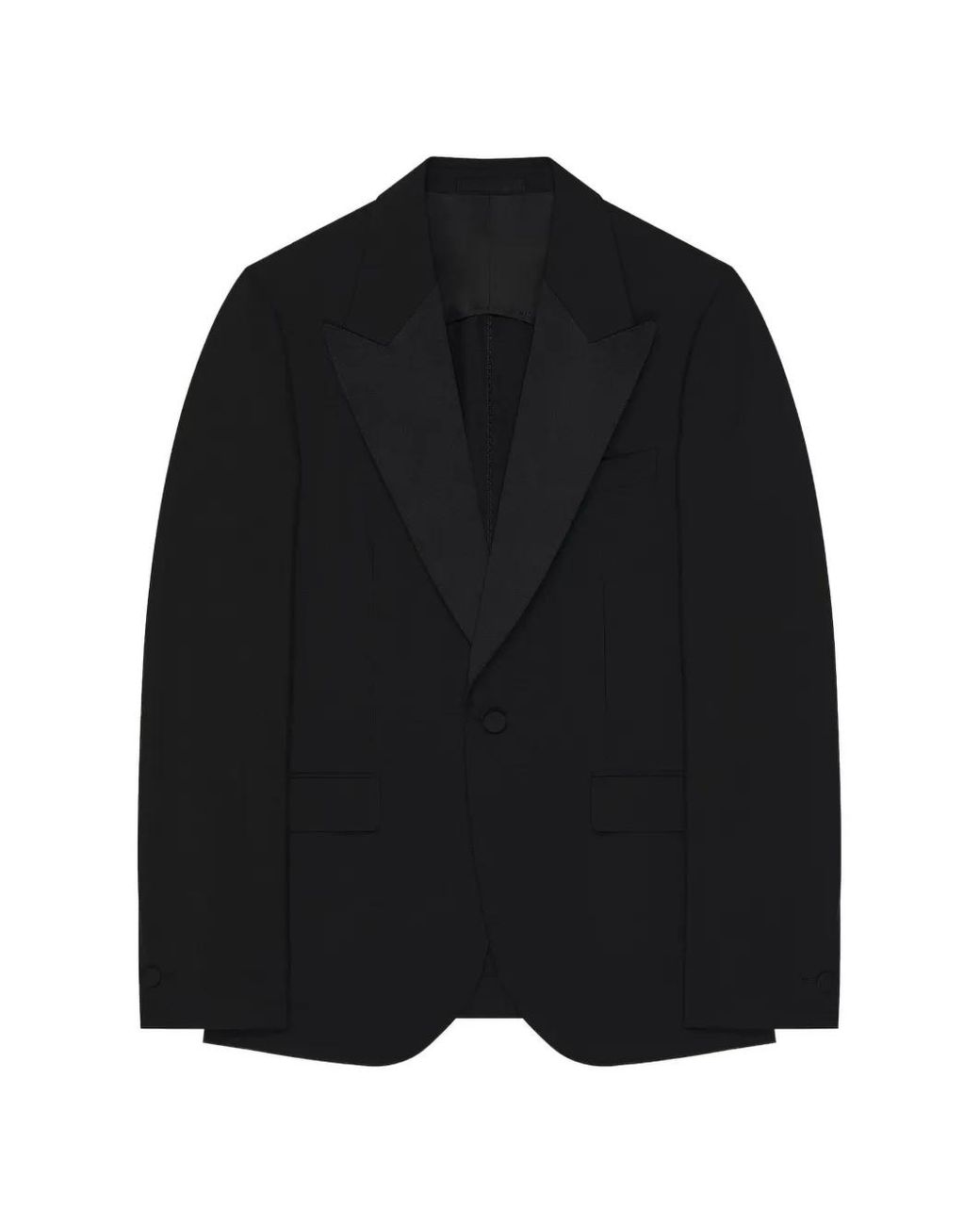Givenchy Black Single-Breasted Deconstructed Jacket for men