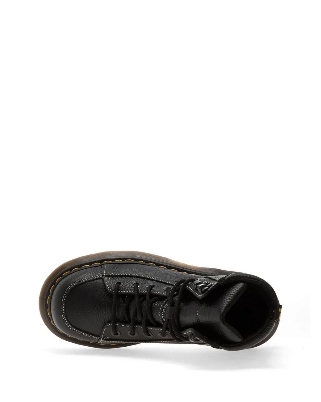 Dr. Martens Black Buzz 8I Pebbled-Leather Lace-Up Boots