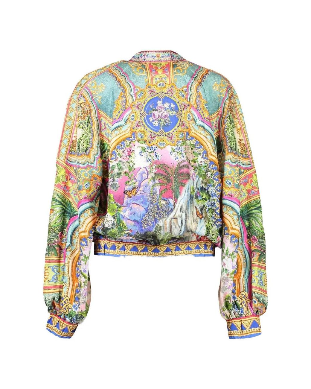 Camilla White Pattern Bomber Jacket