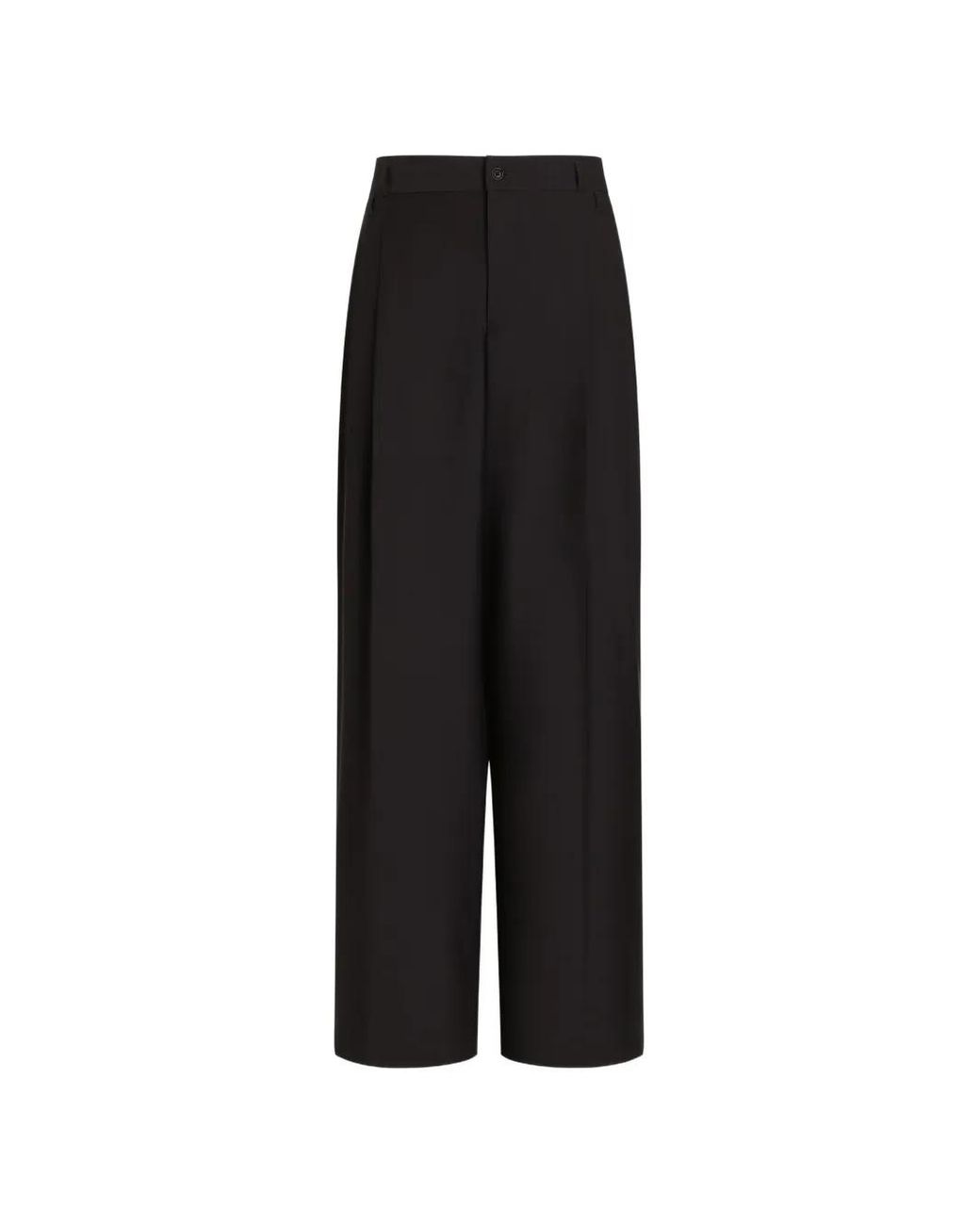 Dolce & Gabbana Black Exclusive Wool Faille Trousers for men