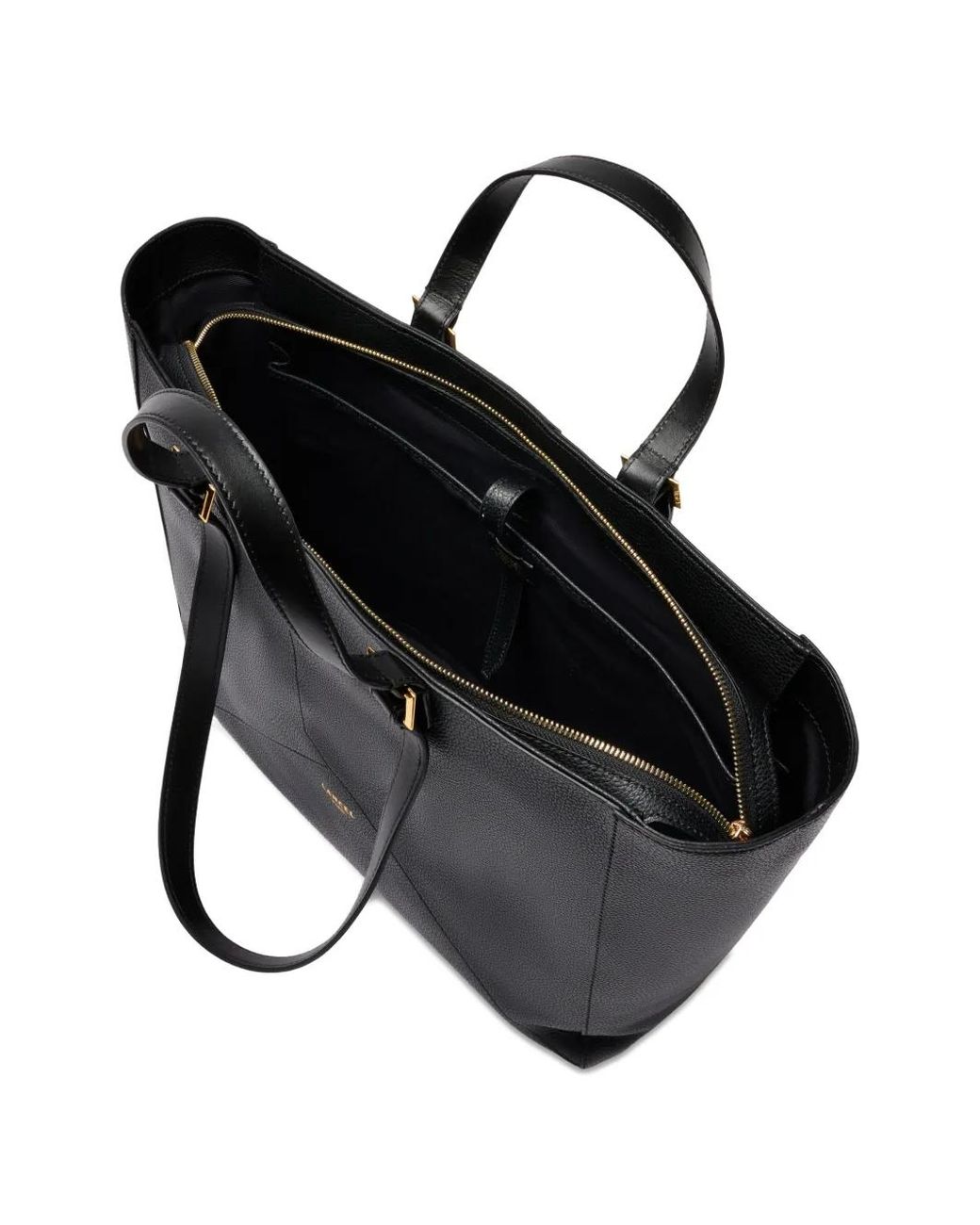 Lancel Black Enveloppe Zip Tote Bag