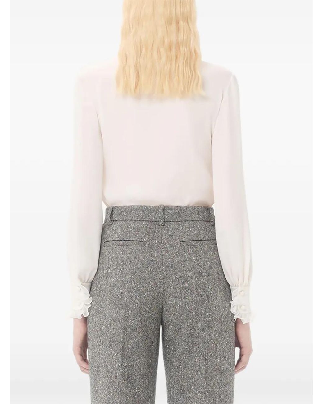 Valentino Garavani White Crepe De Chine Shirt