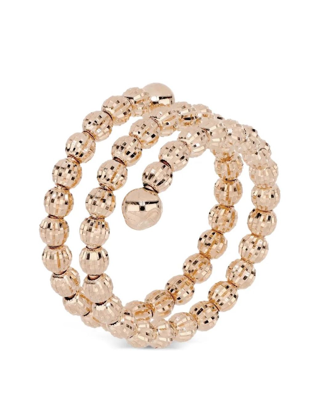 Bague Crystal En Spirale Desmo en coloris Metallic