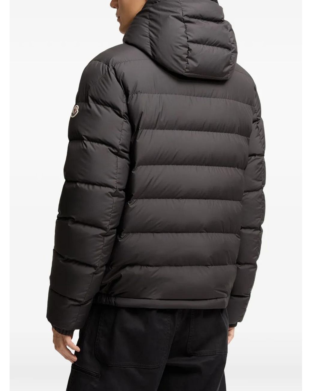 Moncler Black Hooded Padded Jacket for men