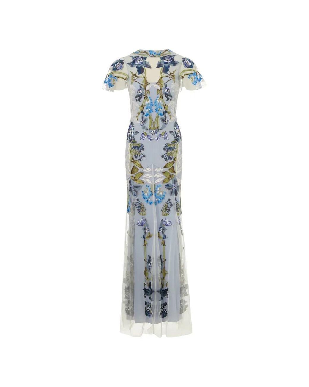 Temperley London Blue Lucille Embroidered Dress