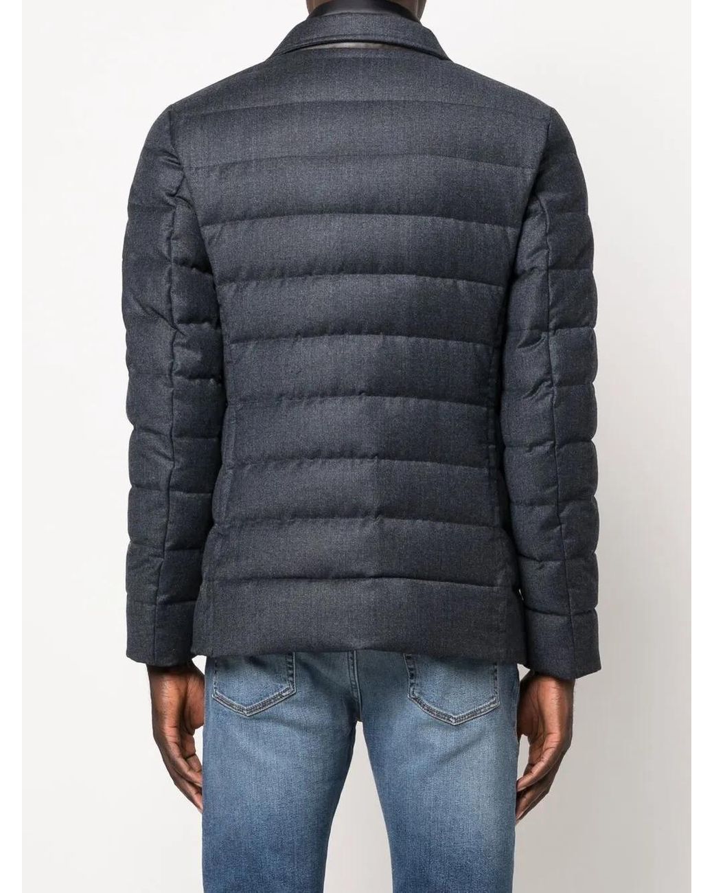 Moorer Blue Mougi Quilted Down Jacket for men