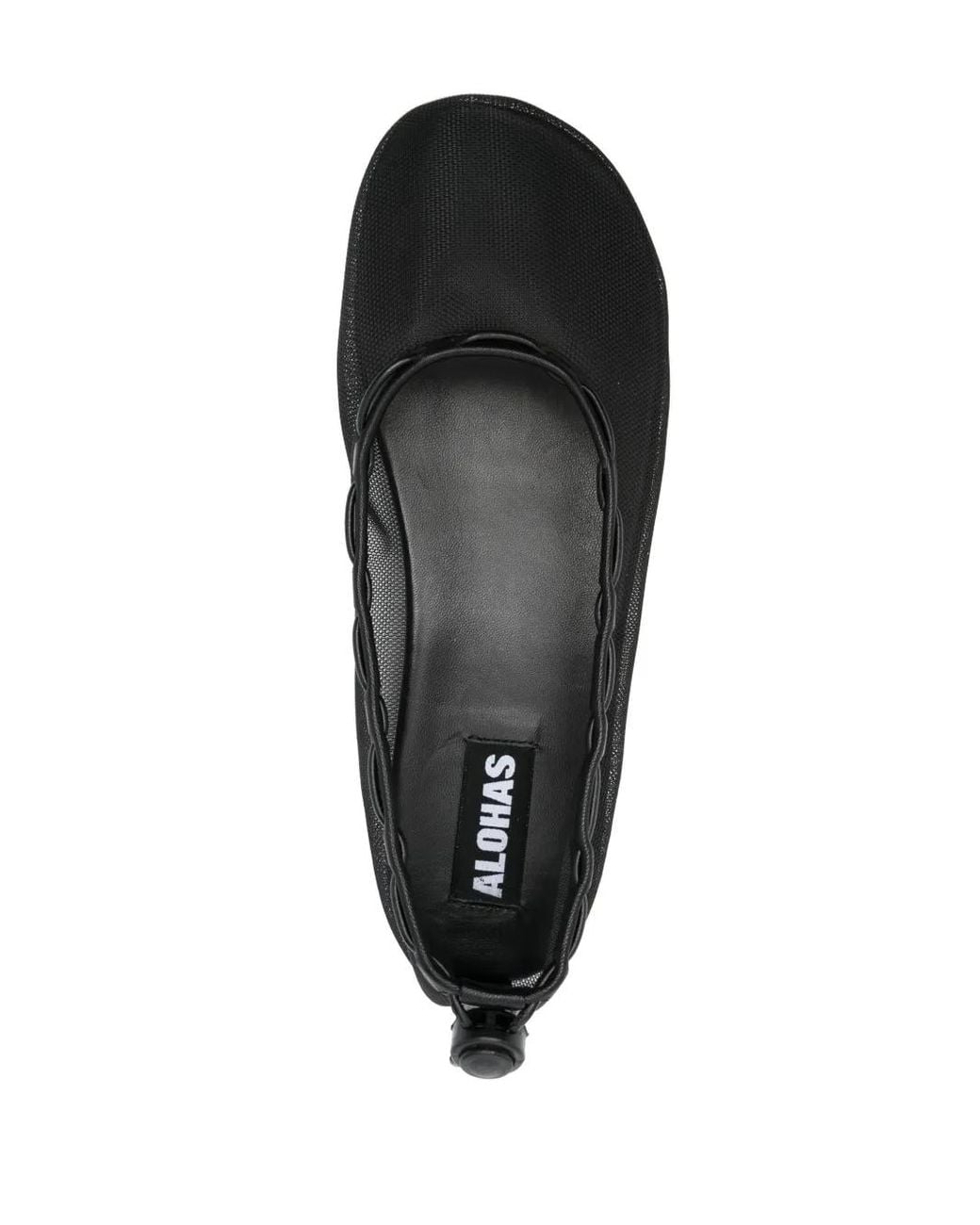 Alohas Black Gill Ballerinas