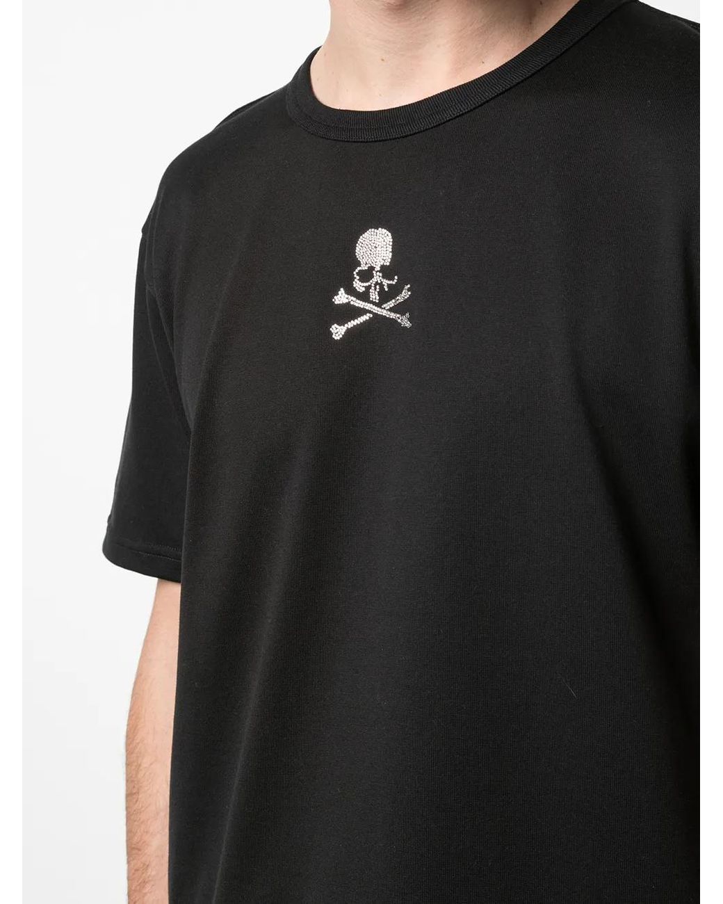 MASTERMIND WORLD Black Skull Print T-Shirt for men