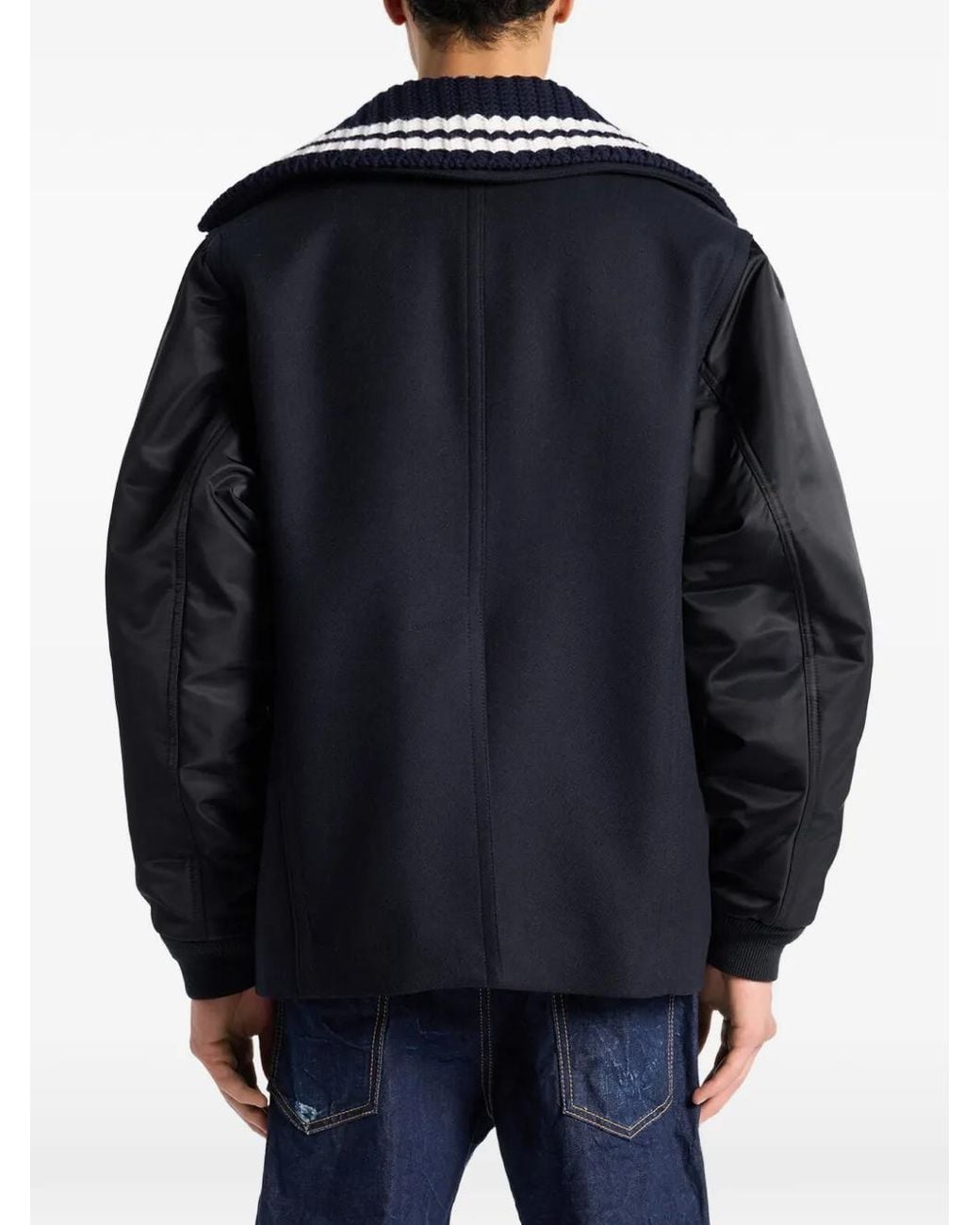 DSquared² Blue Hybrid Peacoat for men