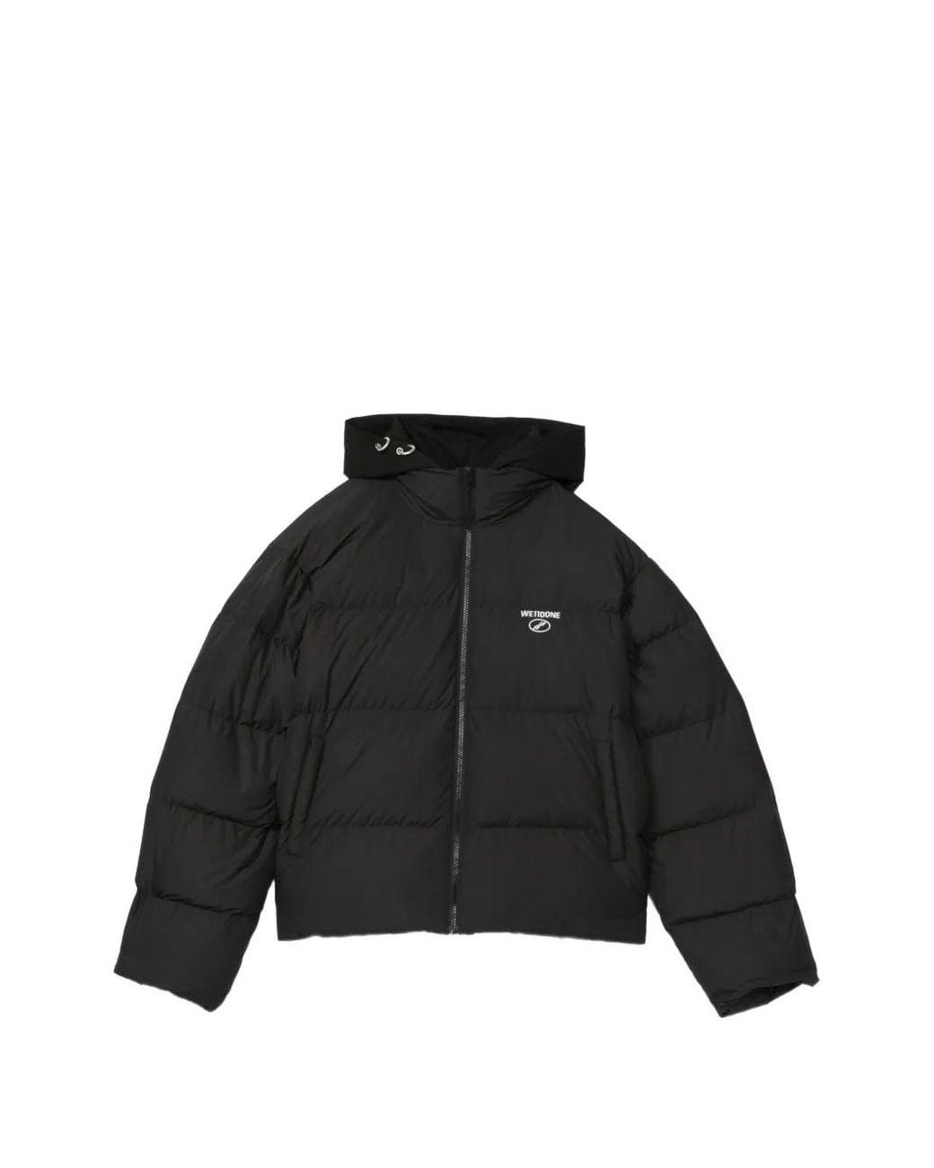 we11done Black Pierced Puffer Jacket