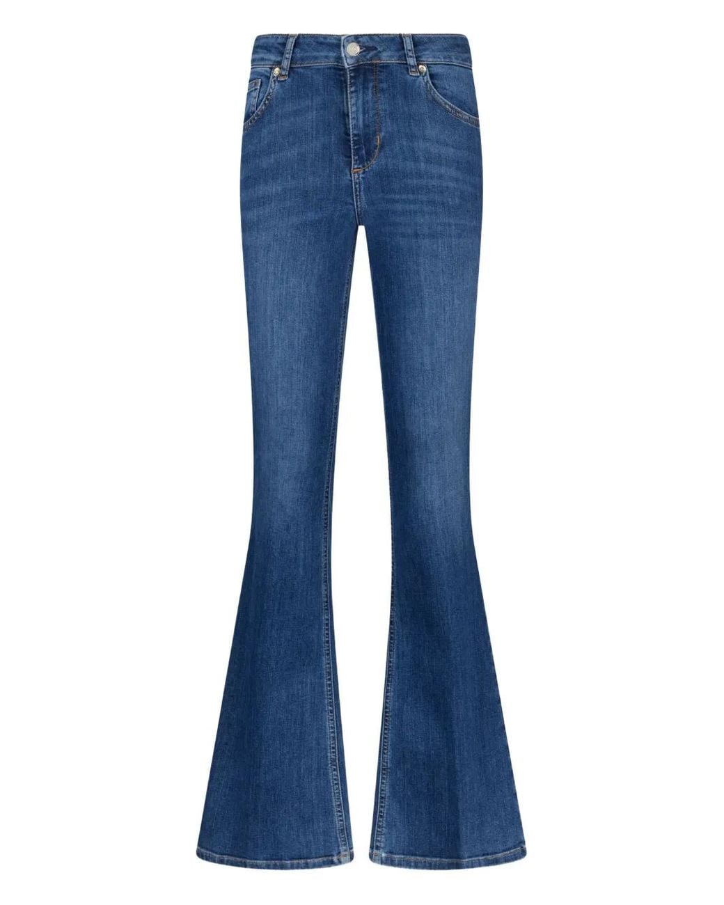 Liu Jo Blue Logo-Plaque Jeans