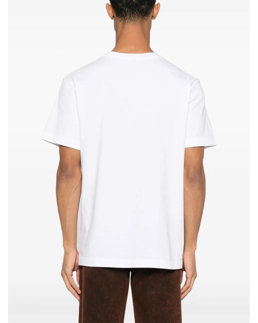 Alexander Wang White Distressed Logo Cotton Jersey T-Shirt