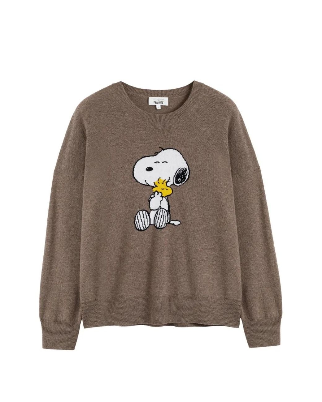 Chinti & Parker Brown Snoopy Woodstock Sweater