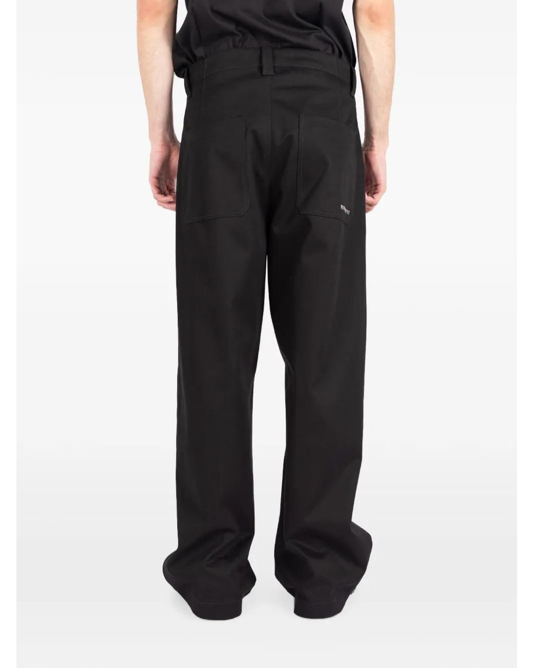 Societe Anonyme Black Supercargo Patch-Pocket Cargo Pants for men