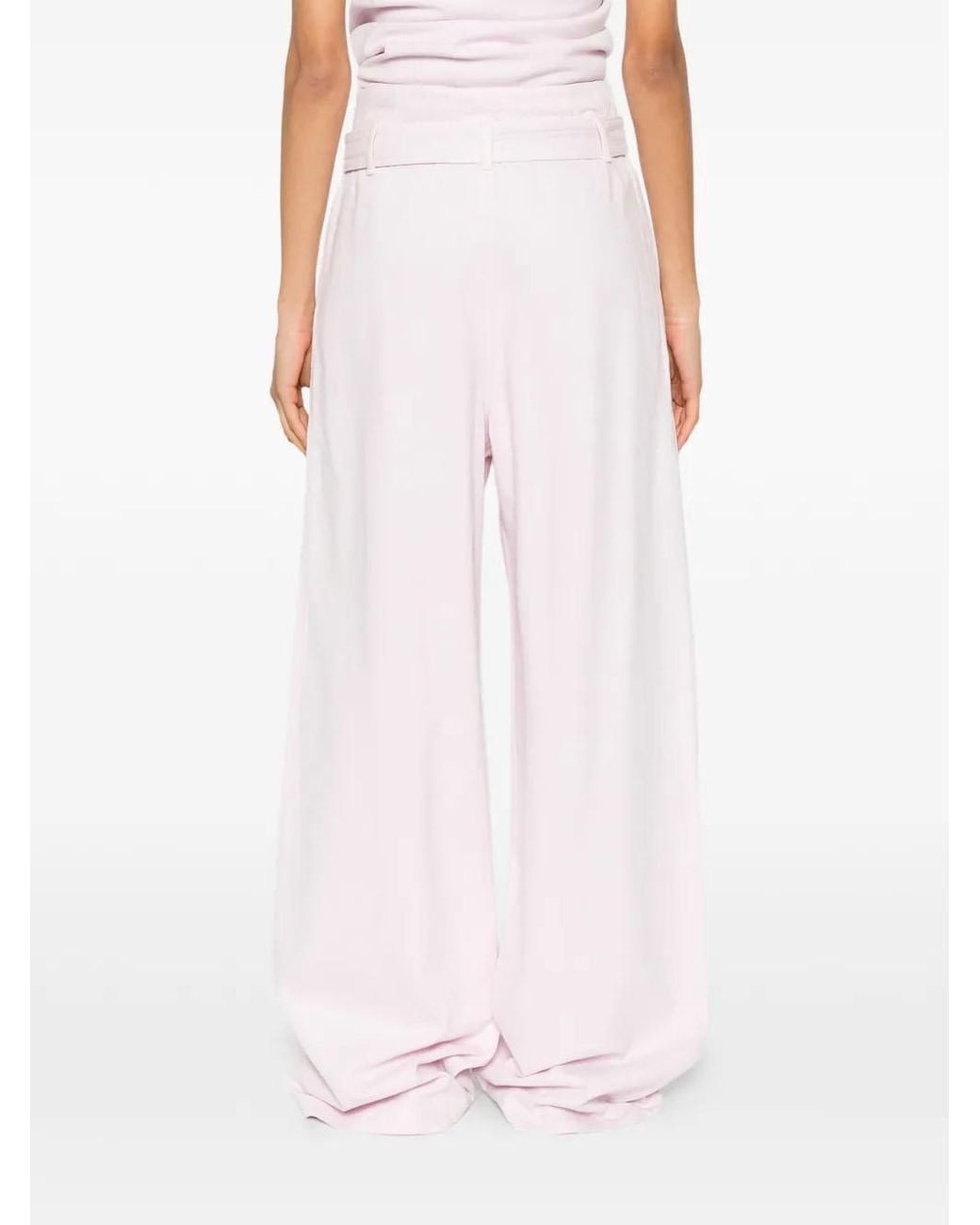 Agolde Pink Jean Corset À Taille Ceinturée