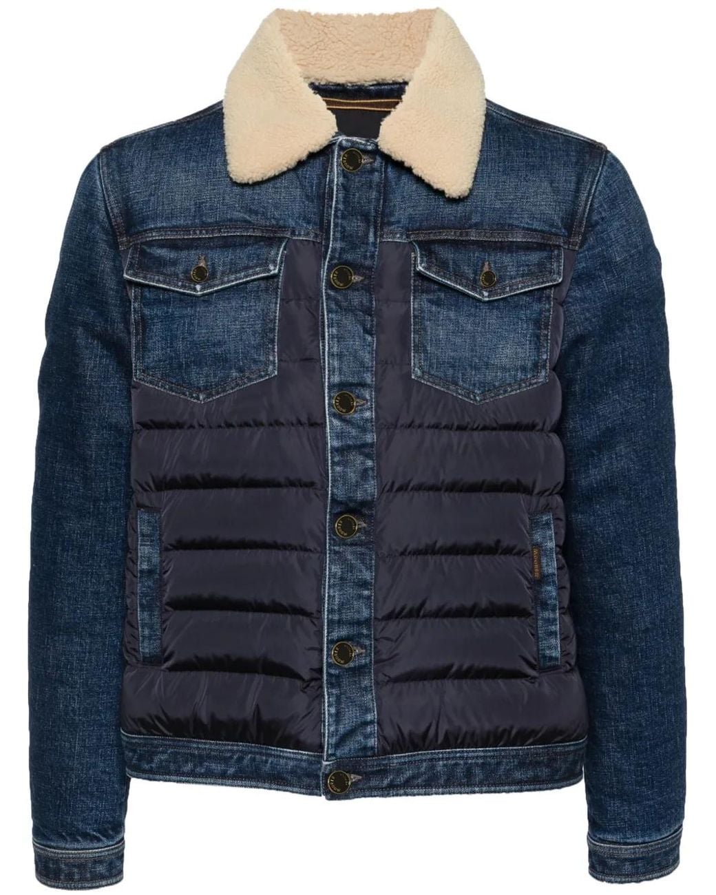 Moorer Blue Mondor Fur 104S Panelled Jacket for men