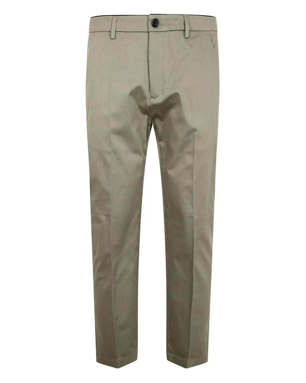 Department 5 Gray Pressed-Crease Trousers for men