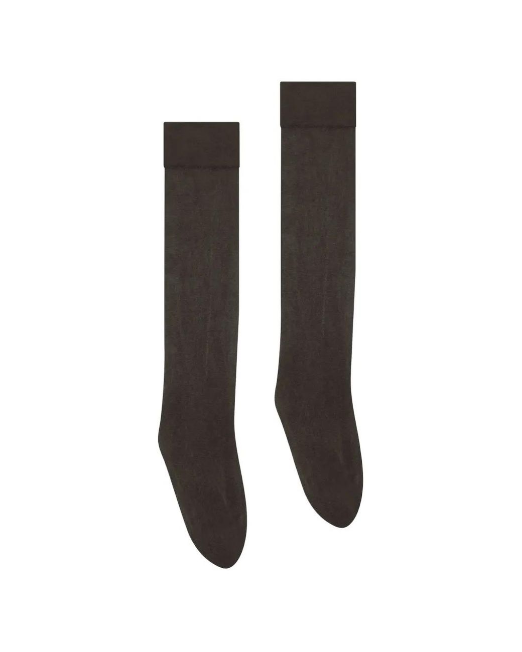 Wolford Black Touch Satin Knee-High Socks