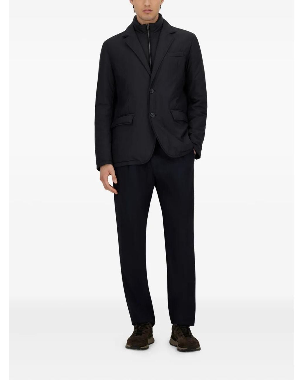 Herno Blue Inã Ecoage Two-Button Jacket for men