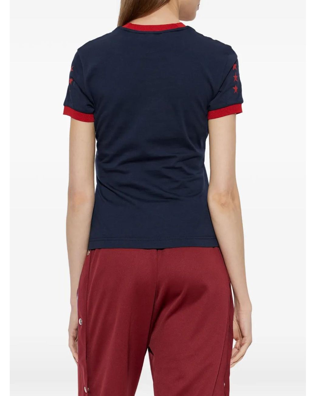 Off-White c/o Virgil Abloh Blue T-Shirt À Imprimé Étoiles Et Logo Brodé