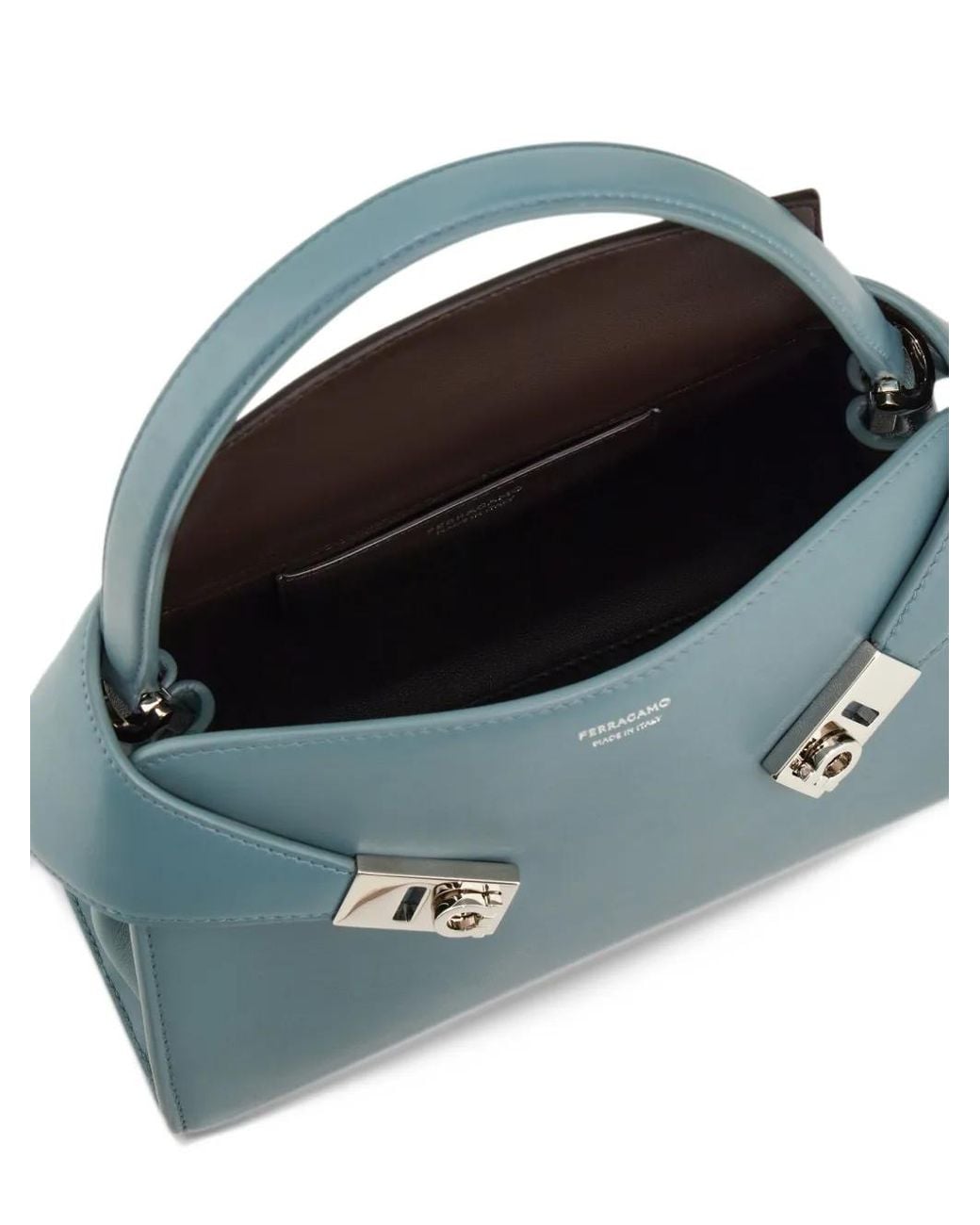 Ferragamo Blue Hug Soft Bicolor Handbag (Xs)