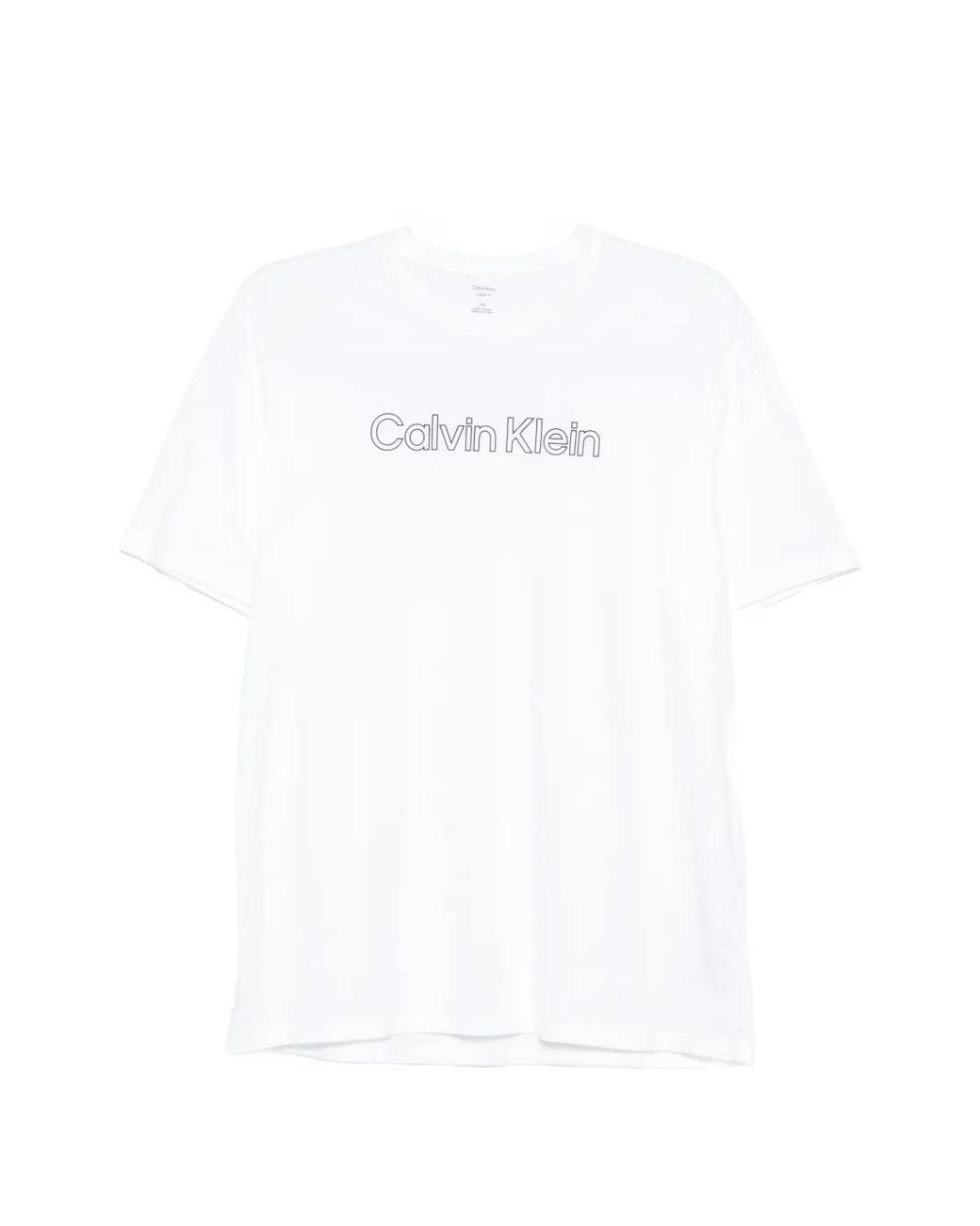 Calvin Klein White Logo-Print T-Shirt for men