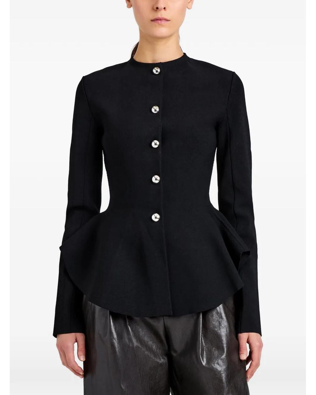 Proenza Schouler Black Viscose Polyamide Jacket