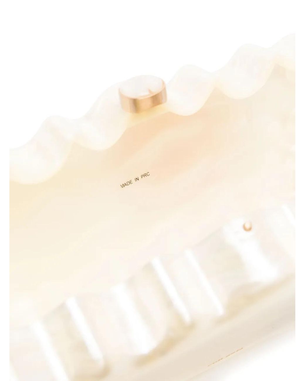 Cult Gaia White Paloma Wavy Clutch