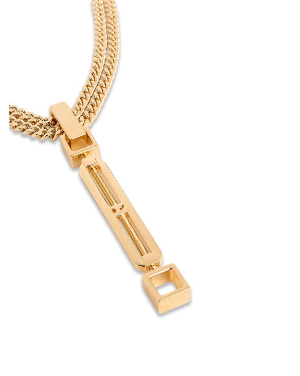 DSquared² White Metal Bar Necklace