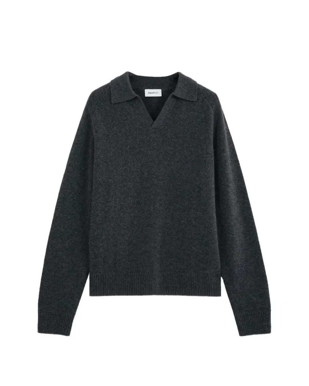 Diana Studio Black Open-Collar Sweater for men