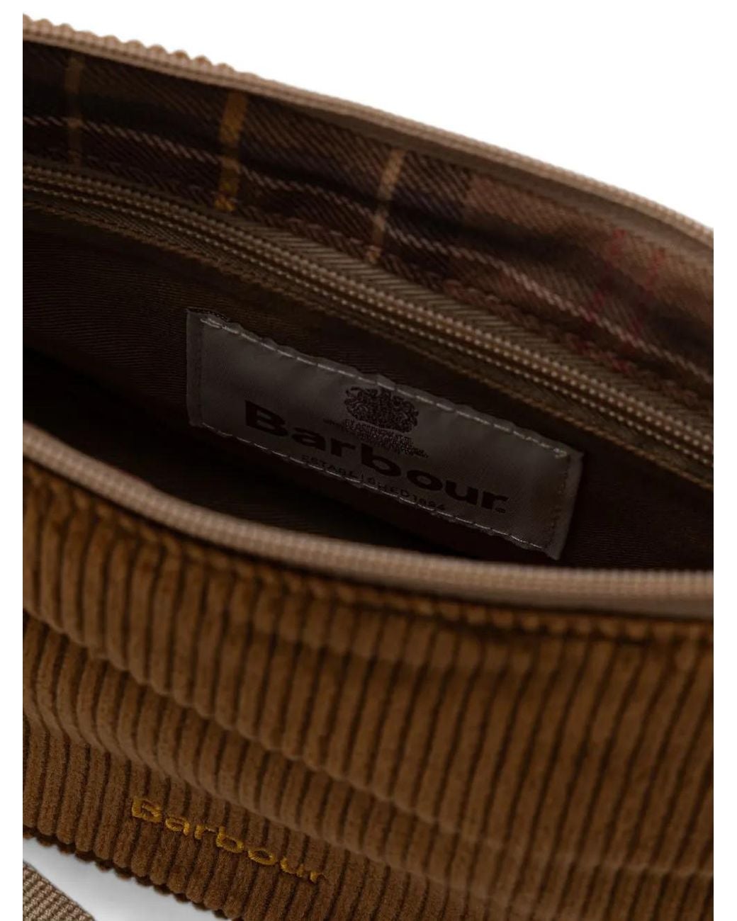 Barbour Brown Corduroy Cross Body Bag