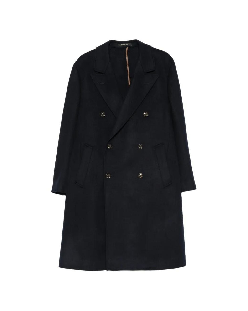 Montecore Black Double-Breasted Coat for men