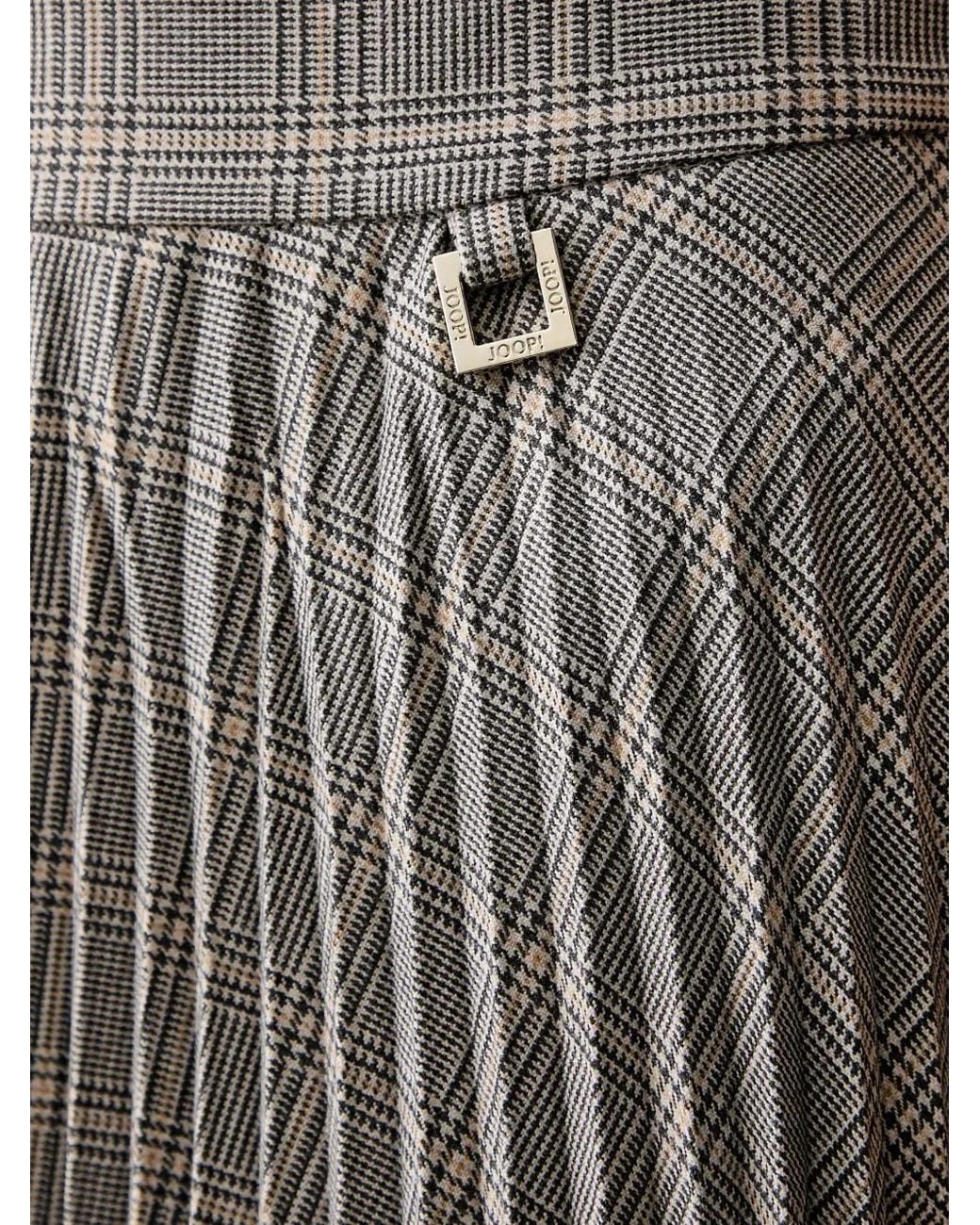 Joop! Black Check-Pattern Pleated Skirt