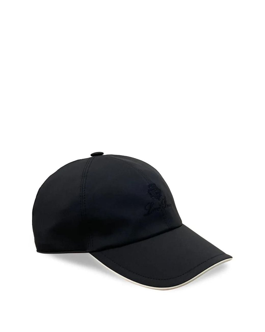 Loro Piana Black Baseball Cap for men