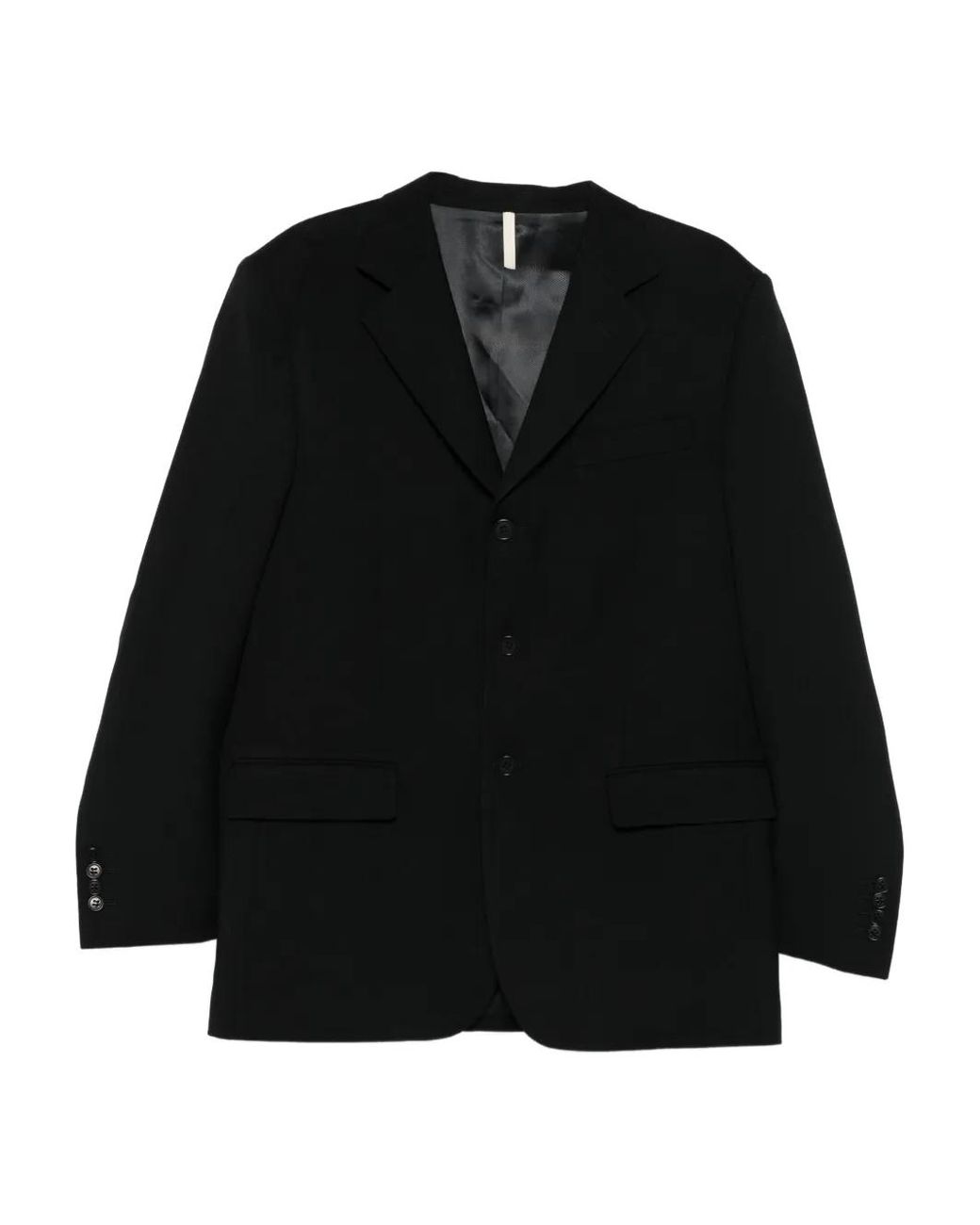 sunflower Black Single-Breasted Notched-Lapel Jacket for men