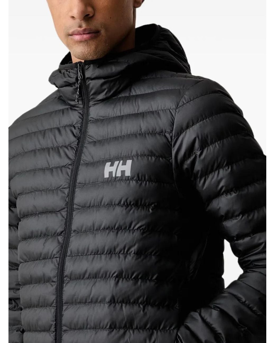 Helly Hansen Black Quilted Hooded Jacket for men