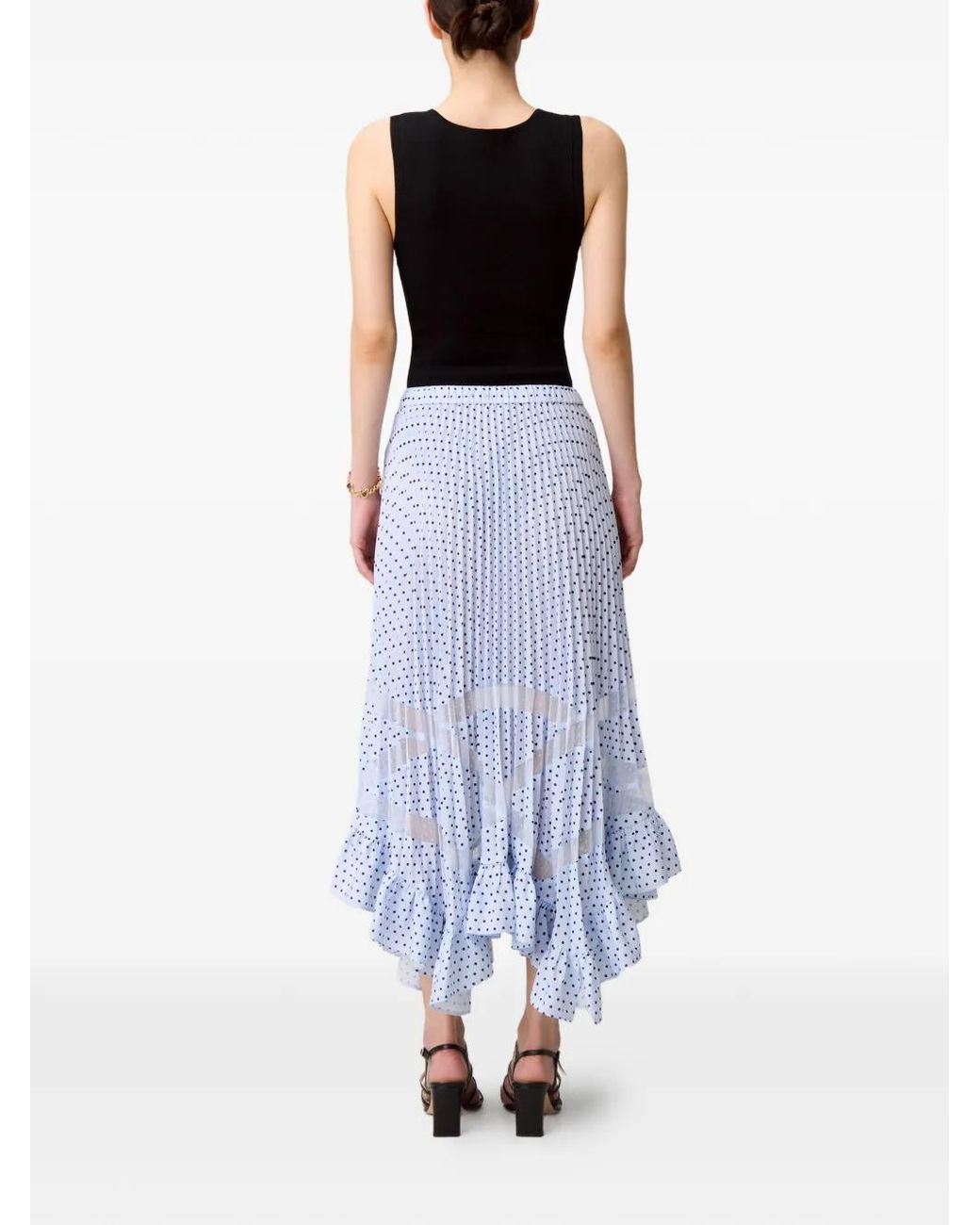 Jupe Mi-Longue À Pois Claudie Pierlot en coloris Blue