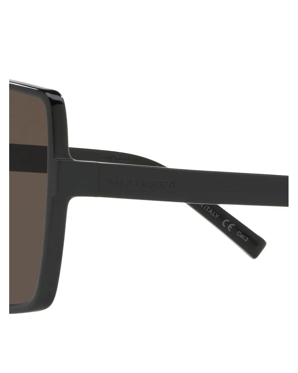 Saint Laurent Brown Square-Frame Sunglasses