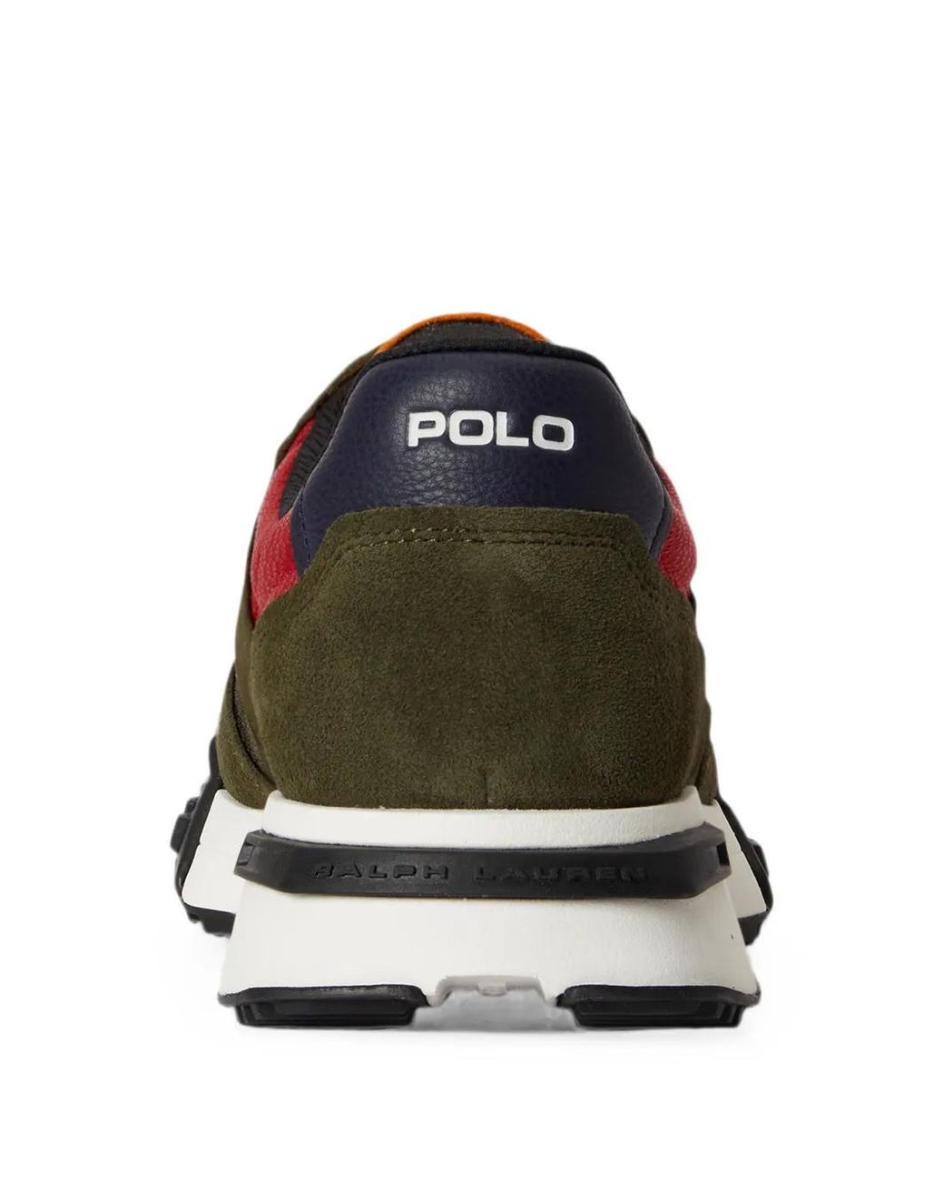 Polo Ralph Lauren Green Baskets Eldridge En Cuir À Empiècements for men