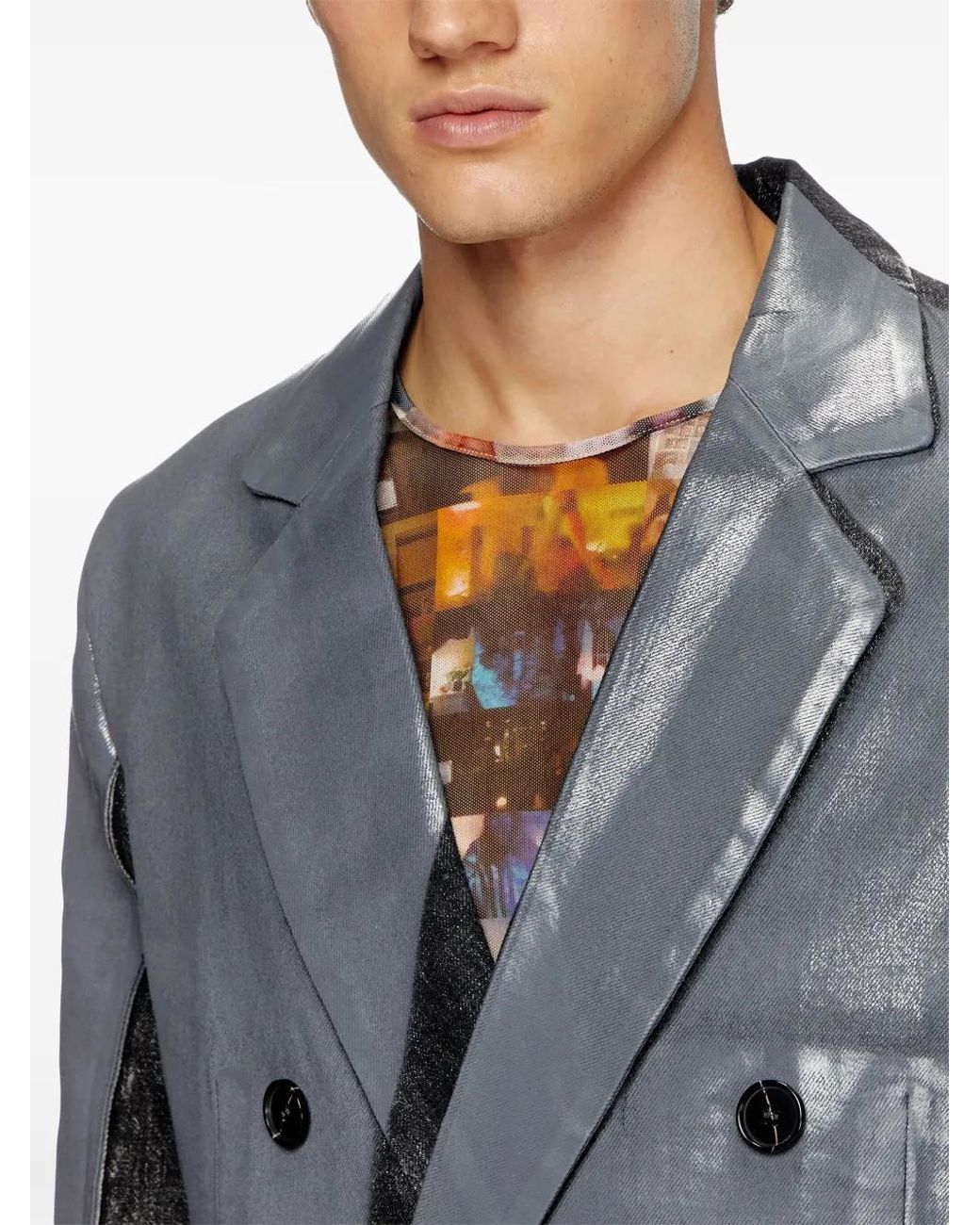 DIESEL Blue D-Kot-Fsf Blazer for men