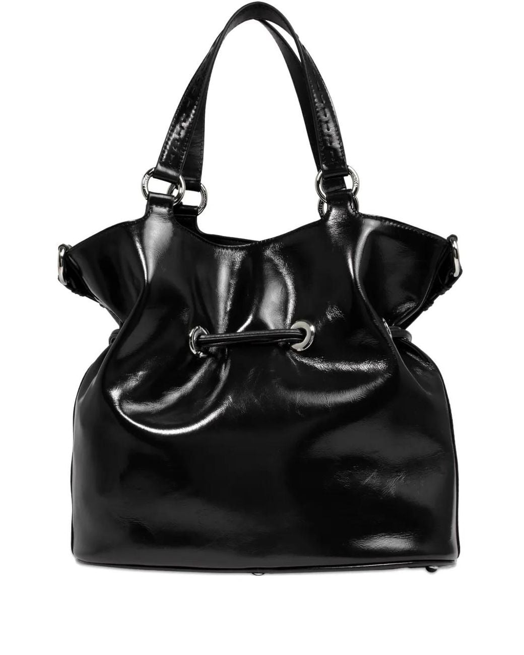 Lancel Medium Premier Flirt Drawstring Leather Shoulder Bag in Black | Lyst