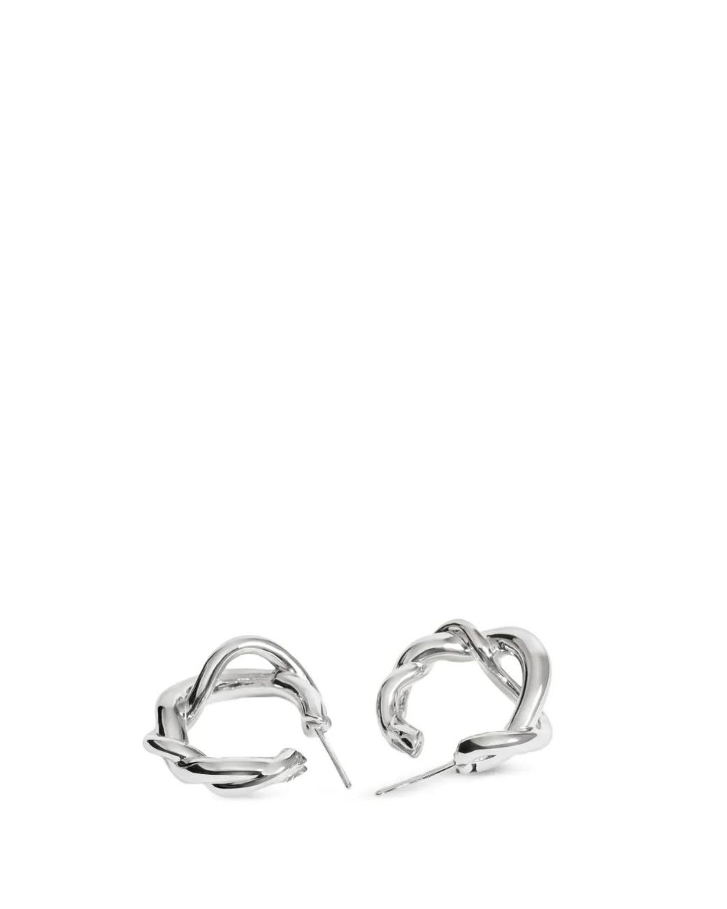 Monica Vinader White Ochre Twisted Hoop Earrings
