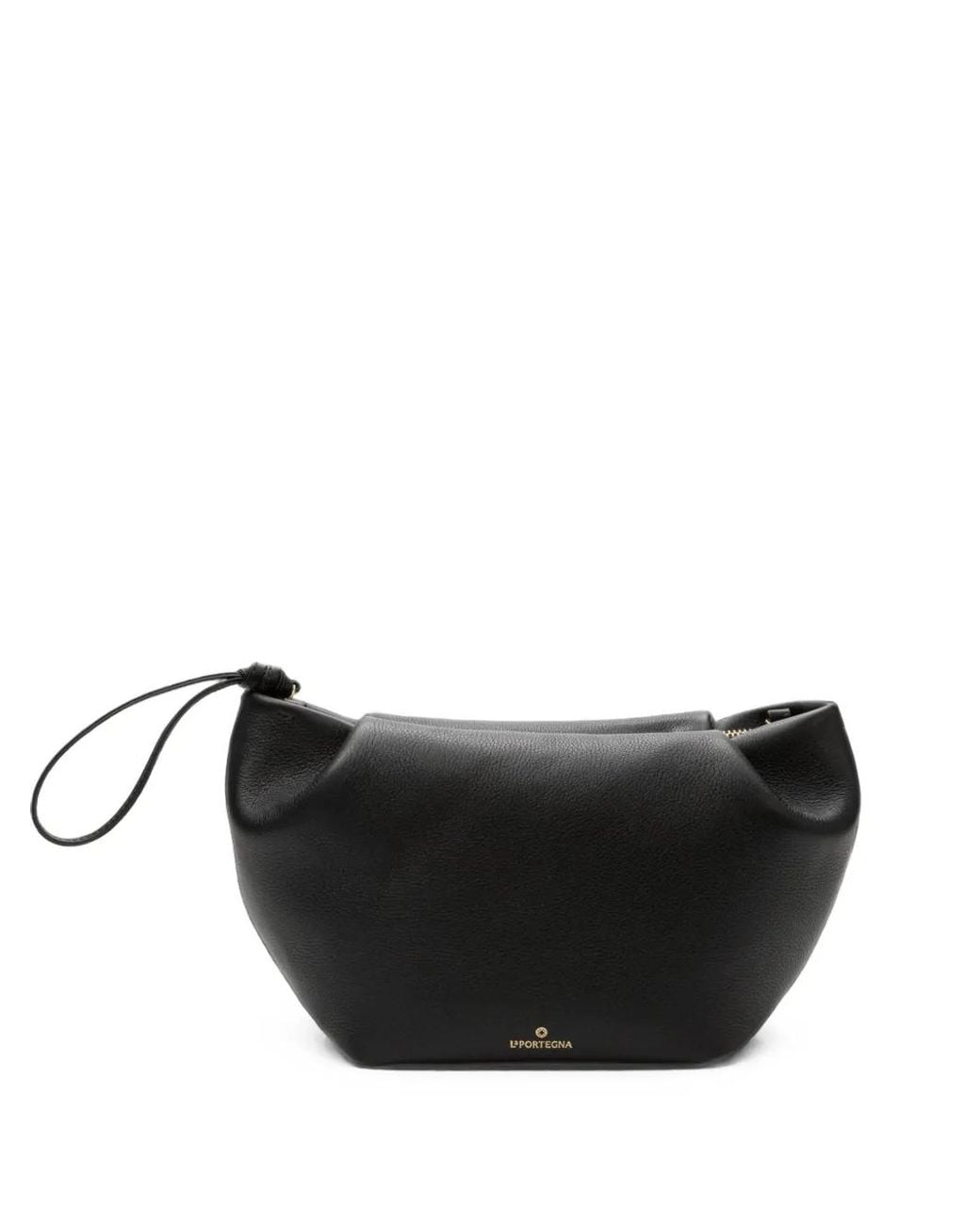 La Portegna Black Marta Leather Tote Bag
