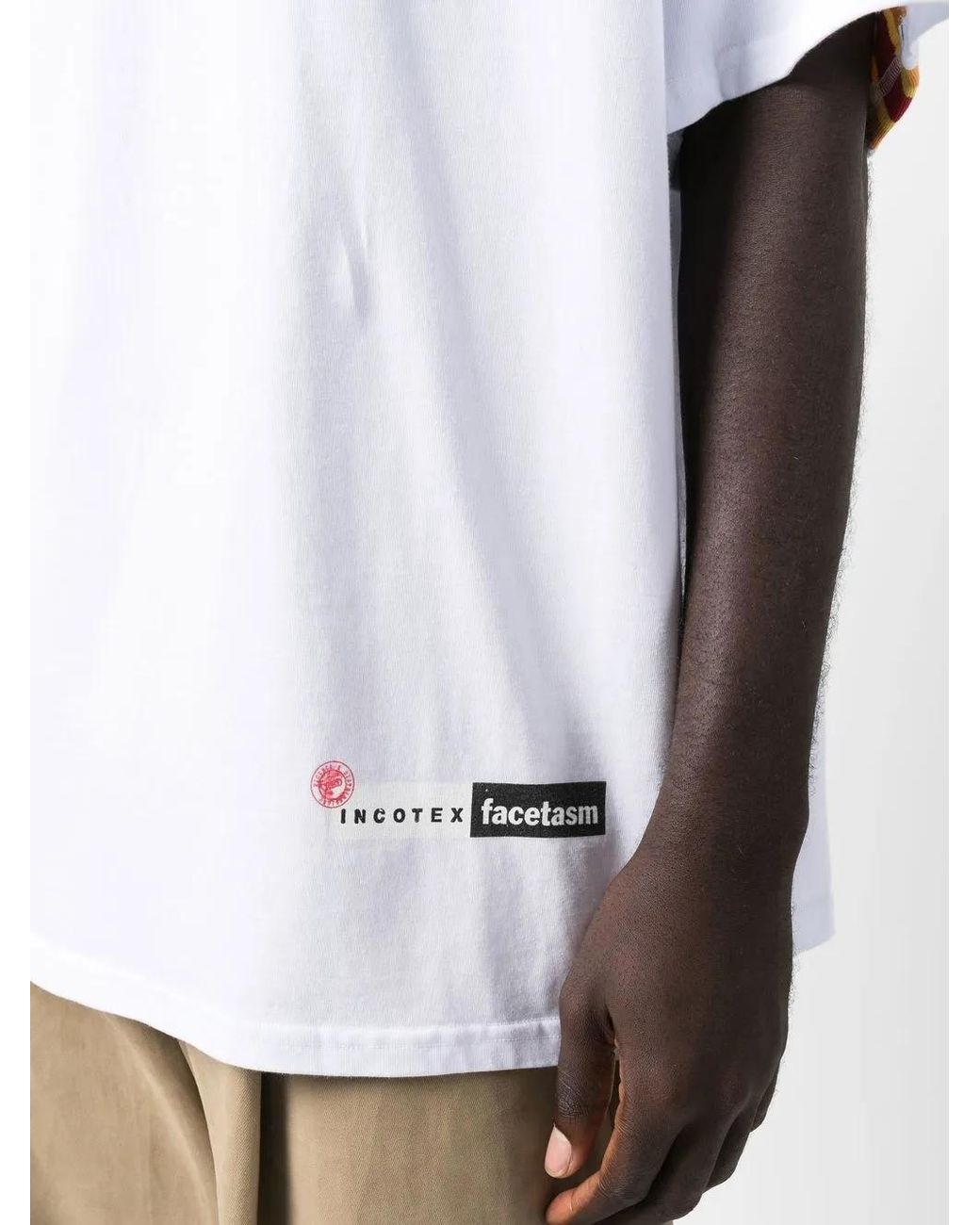 Incotex White Logo-Print Short-Sleeve T-Shirt for men